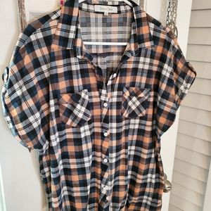Flannel type top